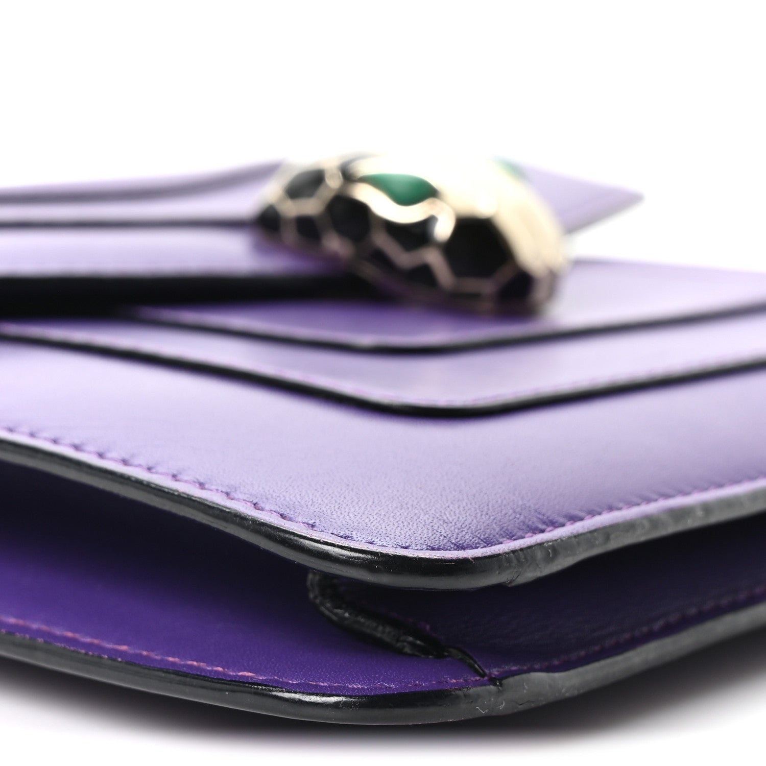 Bulgari Calfskin Small Serpenti Forever Snake Strap Crossbody Bag Amethyst 10 of 11