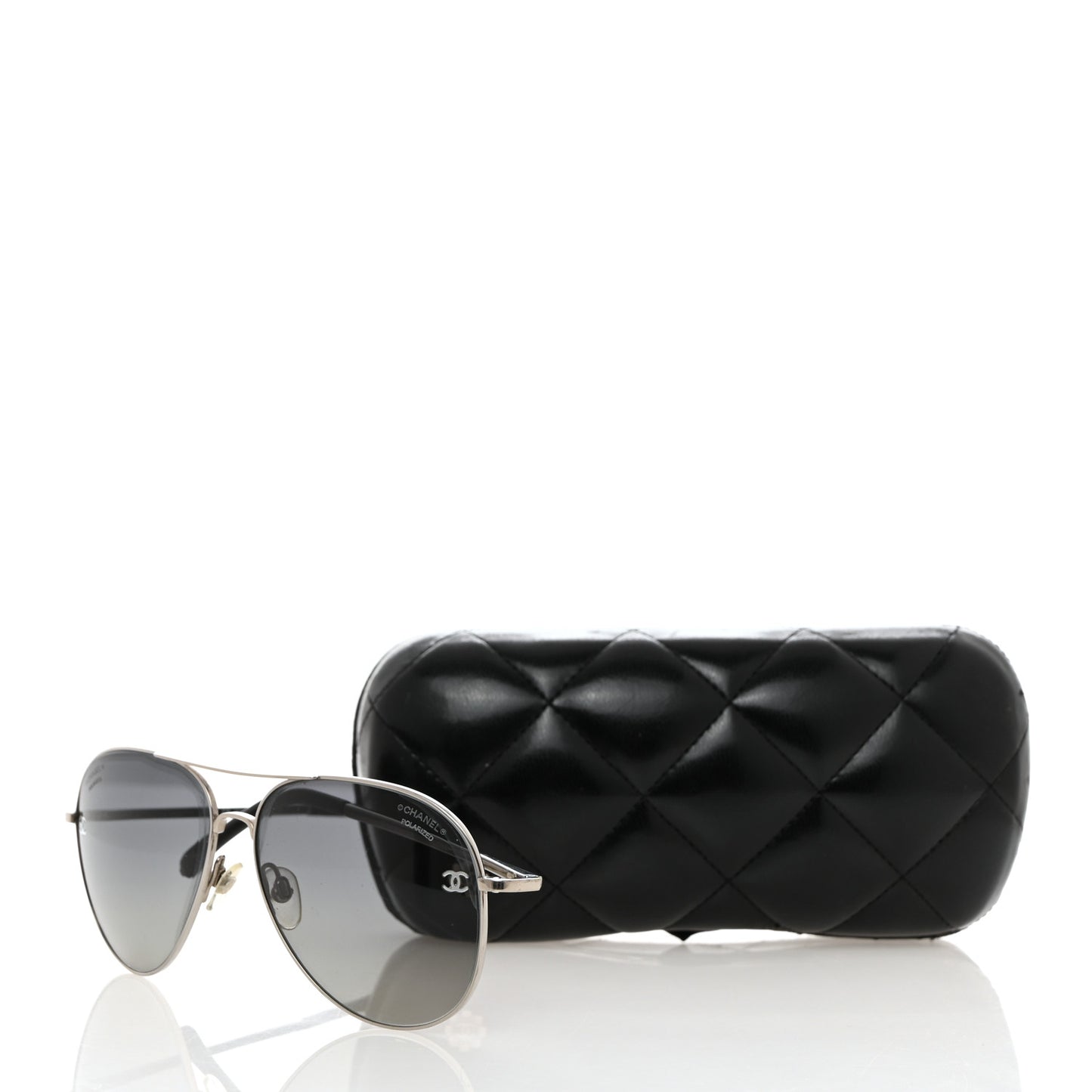 Aviator CC Sunglasses 4189-T-Q Silver Black