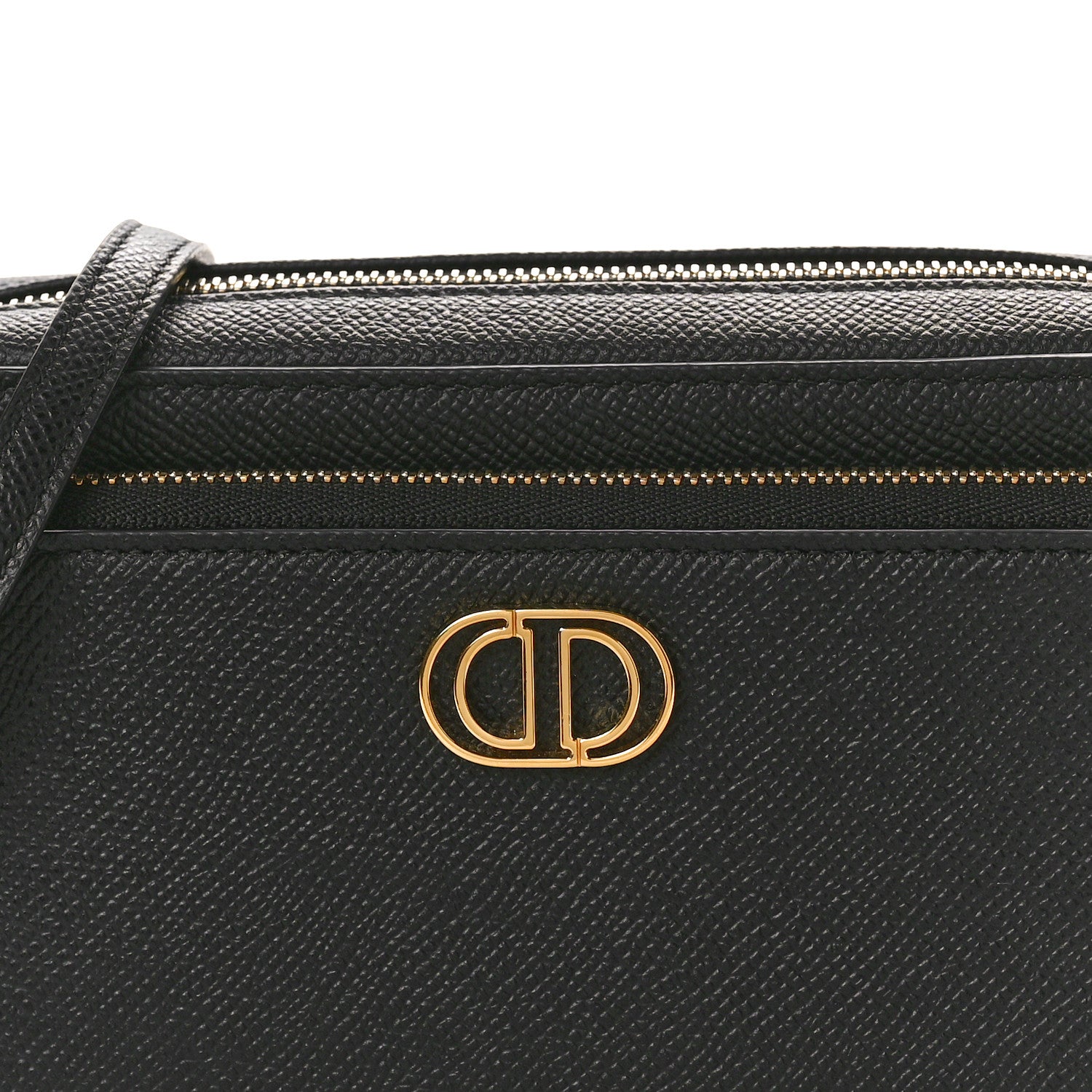 Christian Dior Grained Calfskin Caro Double Pouch Black 7 of 10