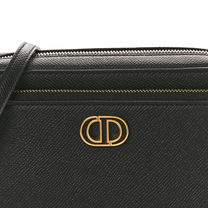 Christian Dior Grained Calfskin Caro Double Pouch Black 7 of 10