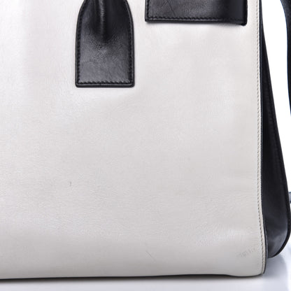 Saint Laurent Calfskin Small Sac De Jour White Black 10 of 18