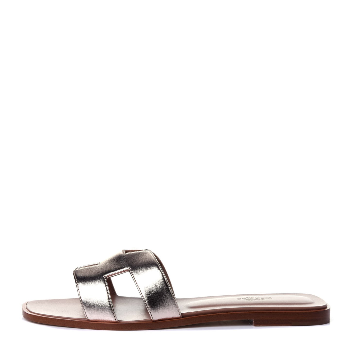 Metallic Nappa Oran Sandals 40 Rose Dore