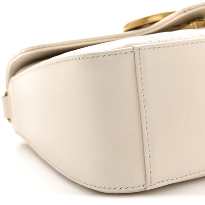 Gucci Calfskin Matelasse Mini GG Marmont Top Handle Shoulder Bag White 10 of 12