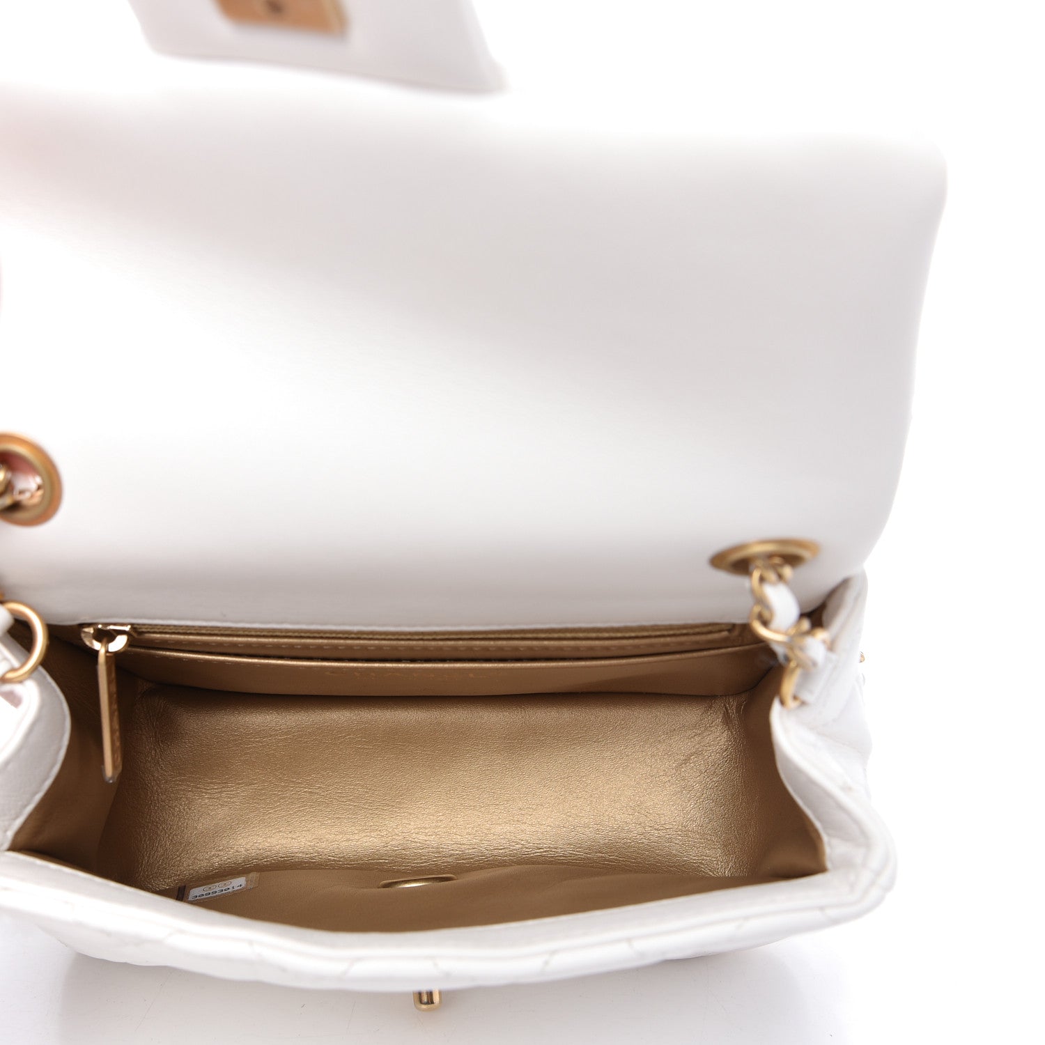 Chanel Lambskin Quilted Mini Pearl Crush Flap White 5 of 9