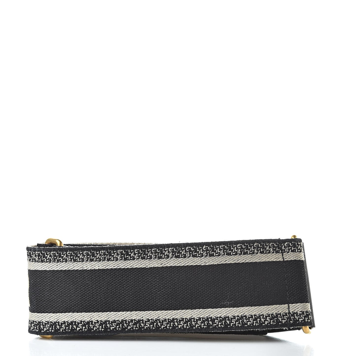 Canvas Embroidered Shoulder Strap Black