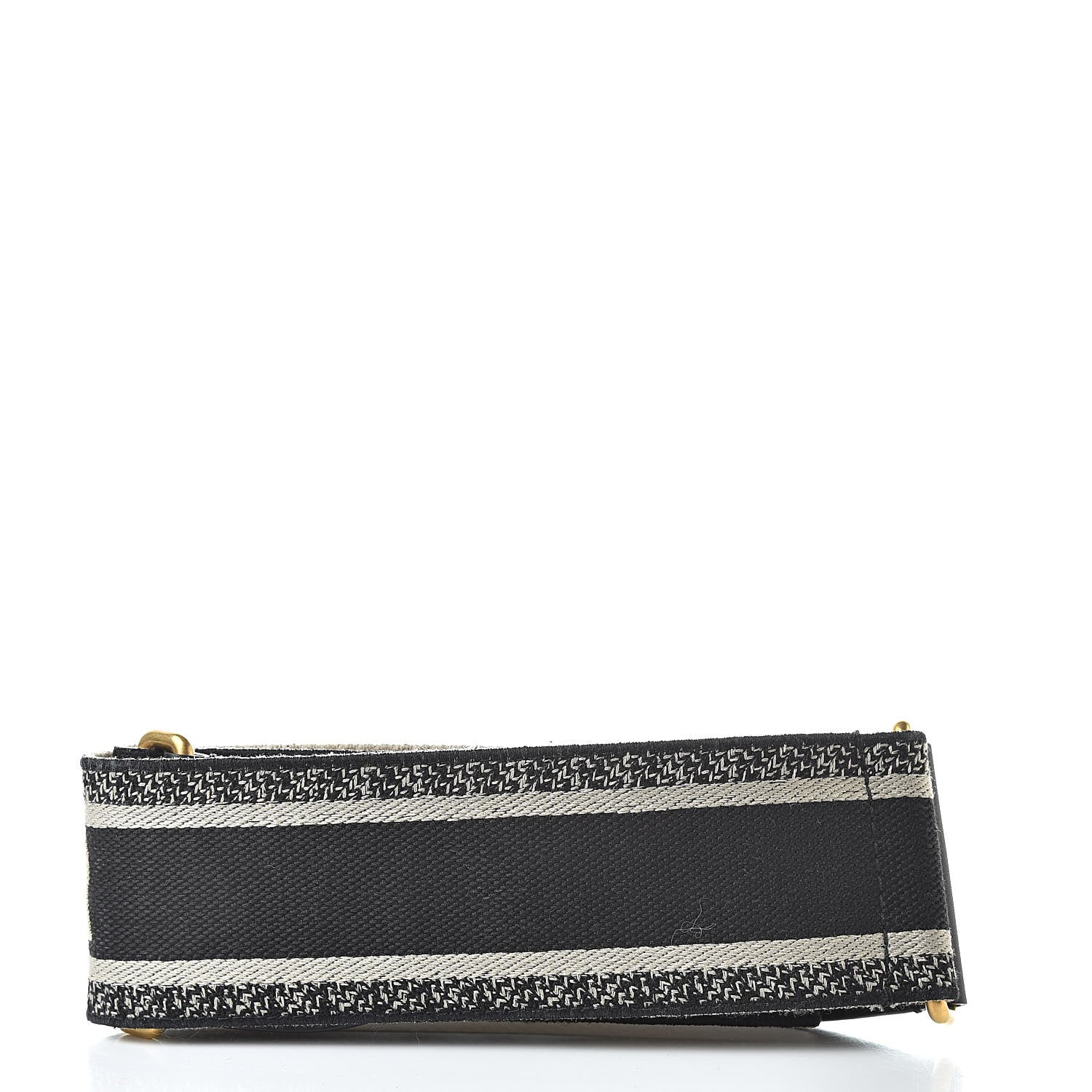 Christian Dior Canvas Embroidered Shoulder Strap Black 2 of 4