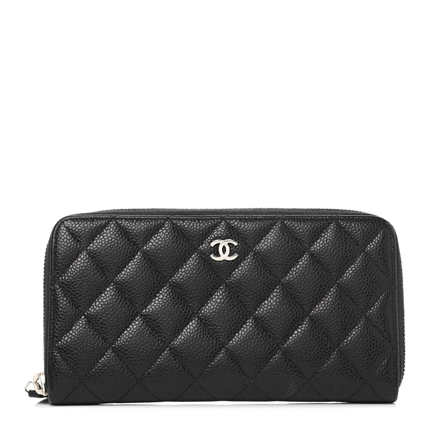 Chanel Caviar Quilted Large Gusset Zip Around Wallet Black 1 of 8