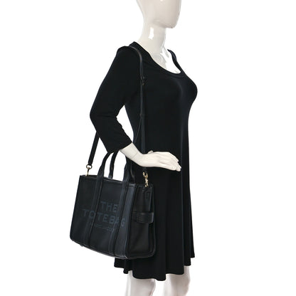 Marc Jacobs Grained Calfskin Medium The Tote Bag Black 2 of 8