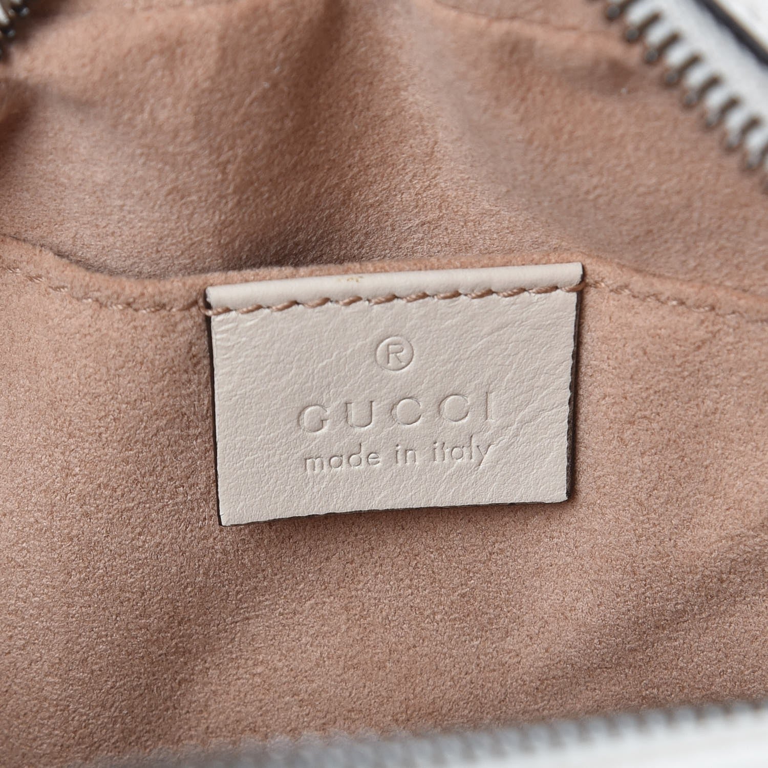 Gucci Calfskin Matelasse Mini GG Marmont Chain Shoulder Bag White 6 of 7