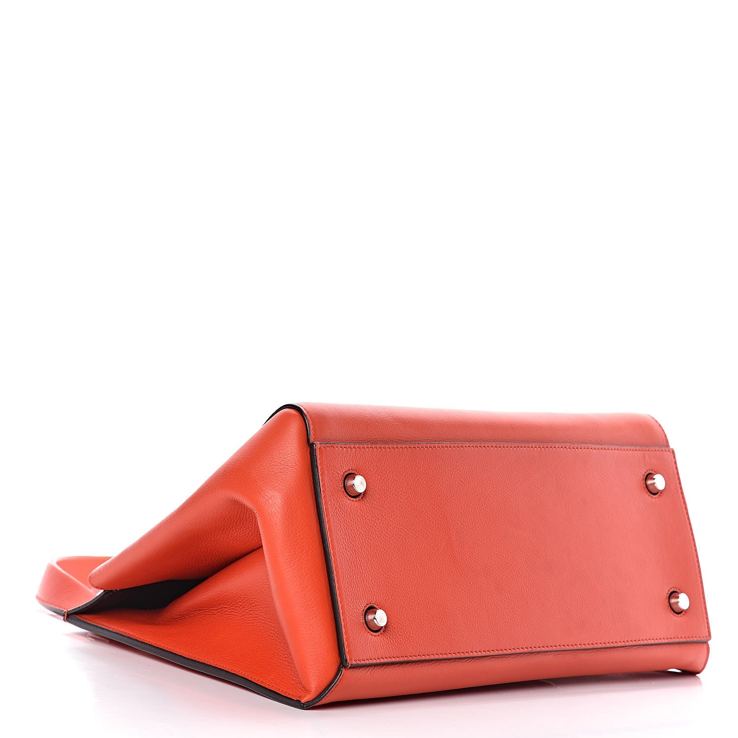 Celine Grained Calfskin Medium Edge Shoulder Bag Vermillion 4 of 14