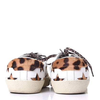 Saint Laurent Calfskin Pony Hair Star Court Sneakers 38 White 6 of 11
