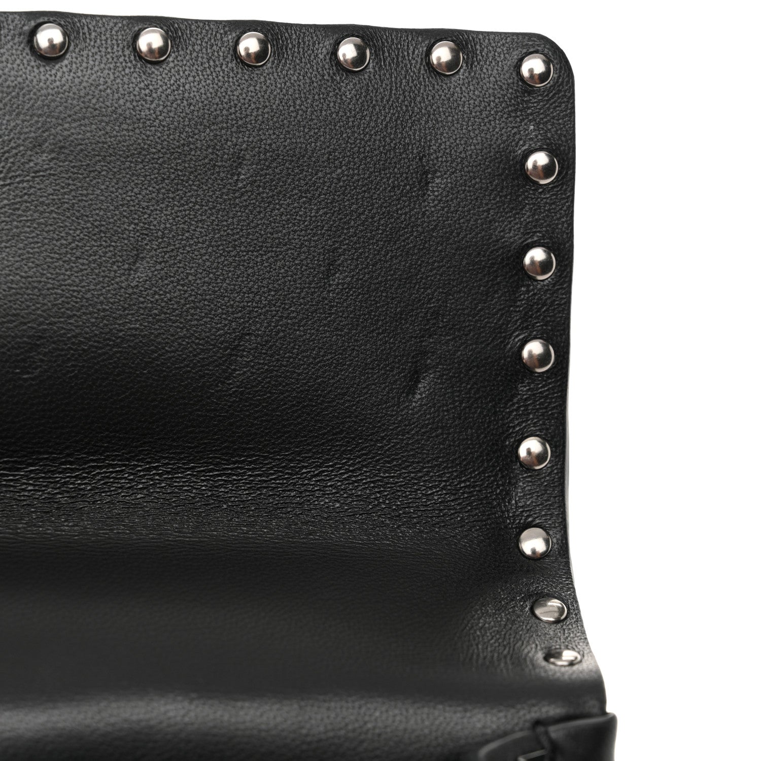 Valentino Garavani Lambskin Monochrome Medium Rockstud Spike Shoulder Bag Black 10 of 10