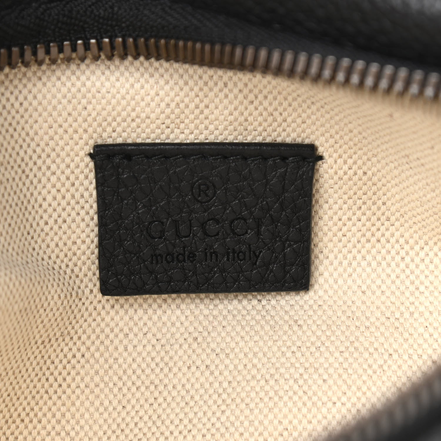 Gucci Grained Calfskin Small Logo Belt Bag Black 6 of 9