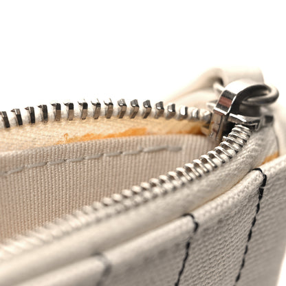 Chanel Canvas Calfskin Striped Medium Deauville Tote White Black 12 of 12