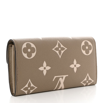 Louis Vuitton Empreinte Monogram Giant Sarah Wallet Tourterelle Creme 3 of 6