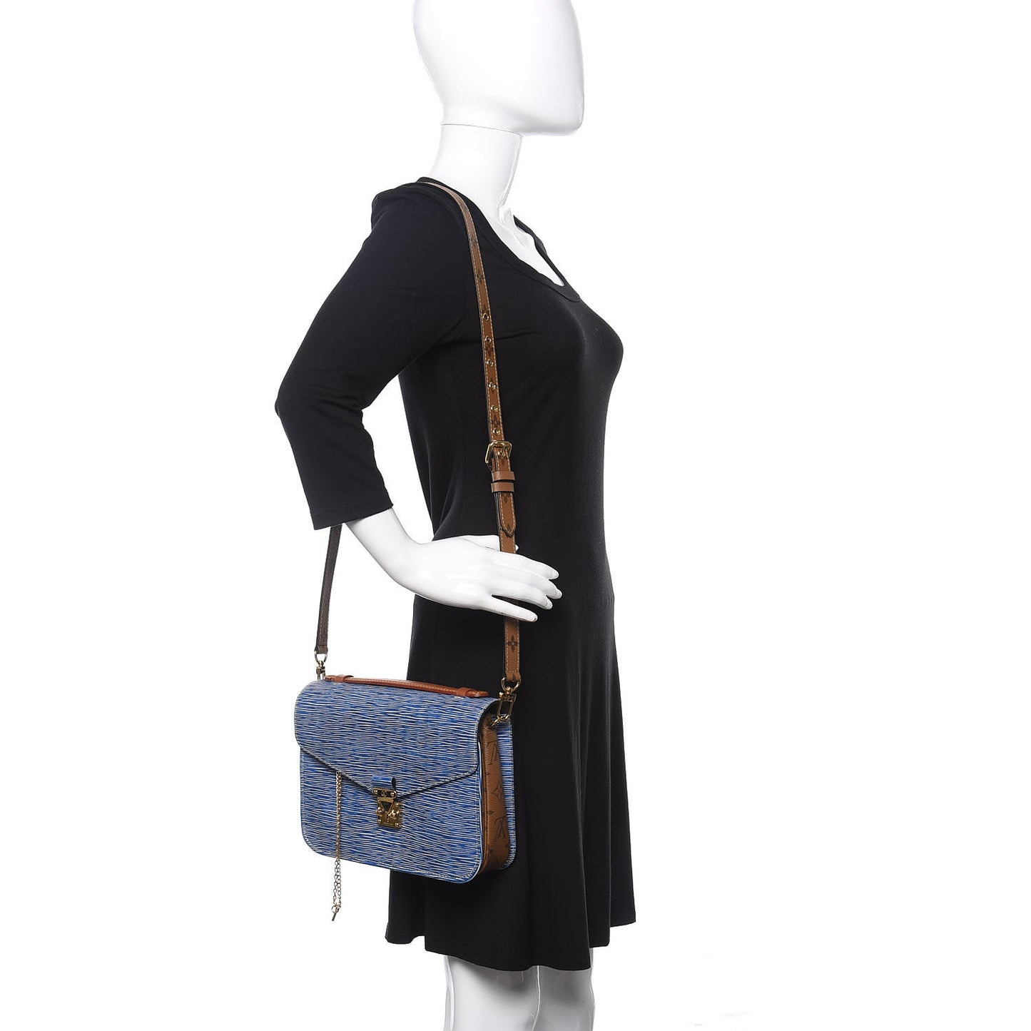 Epi Reverse Monogram Pochette Metis Denim Light