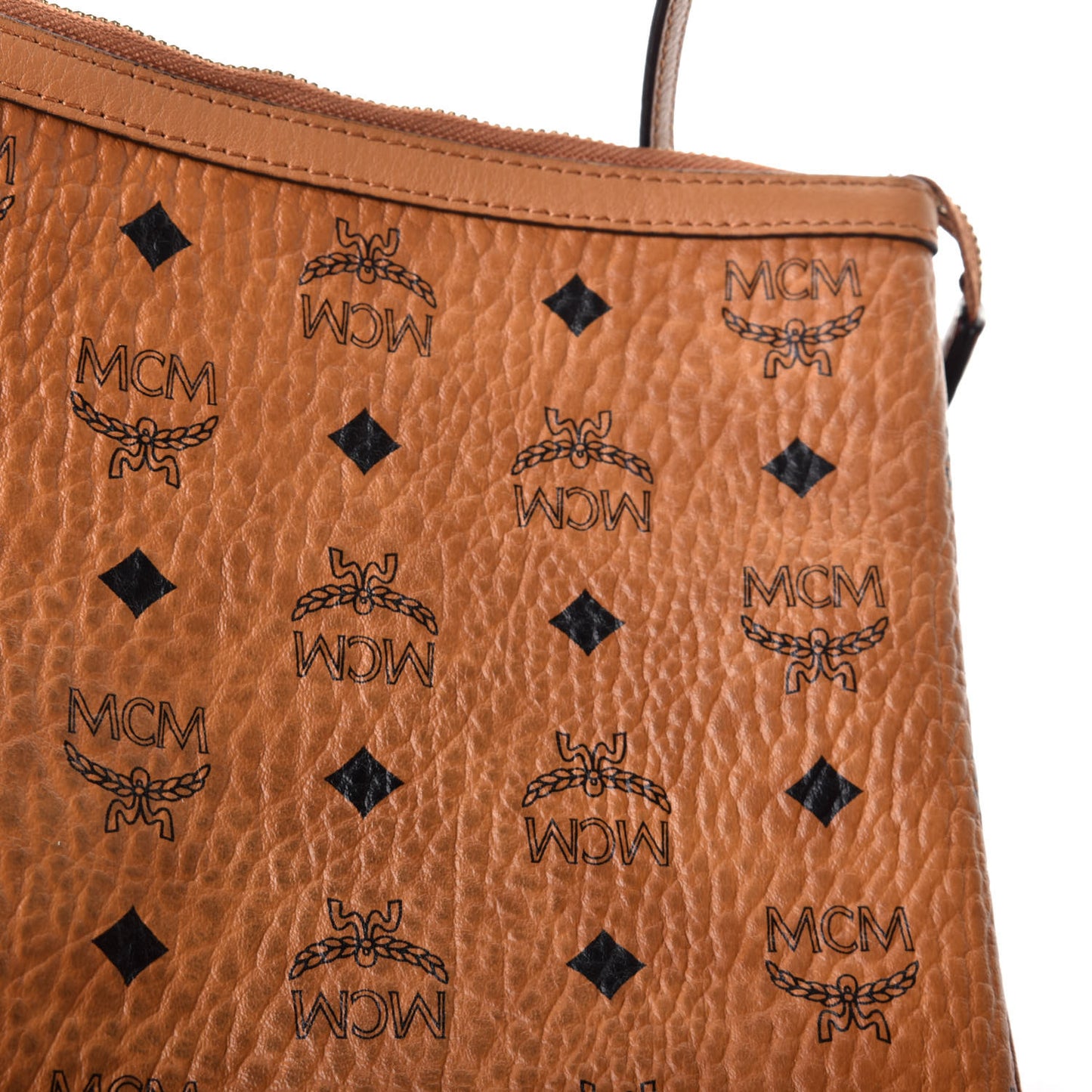 Visetos Medium Liz Reversible Shopper Tote Cognac