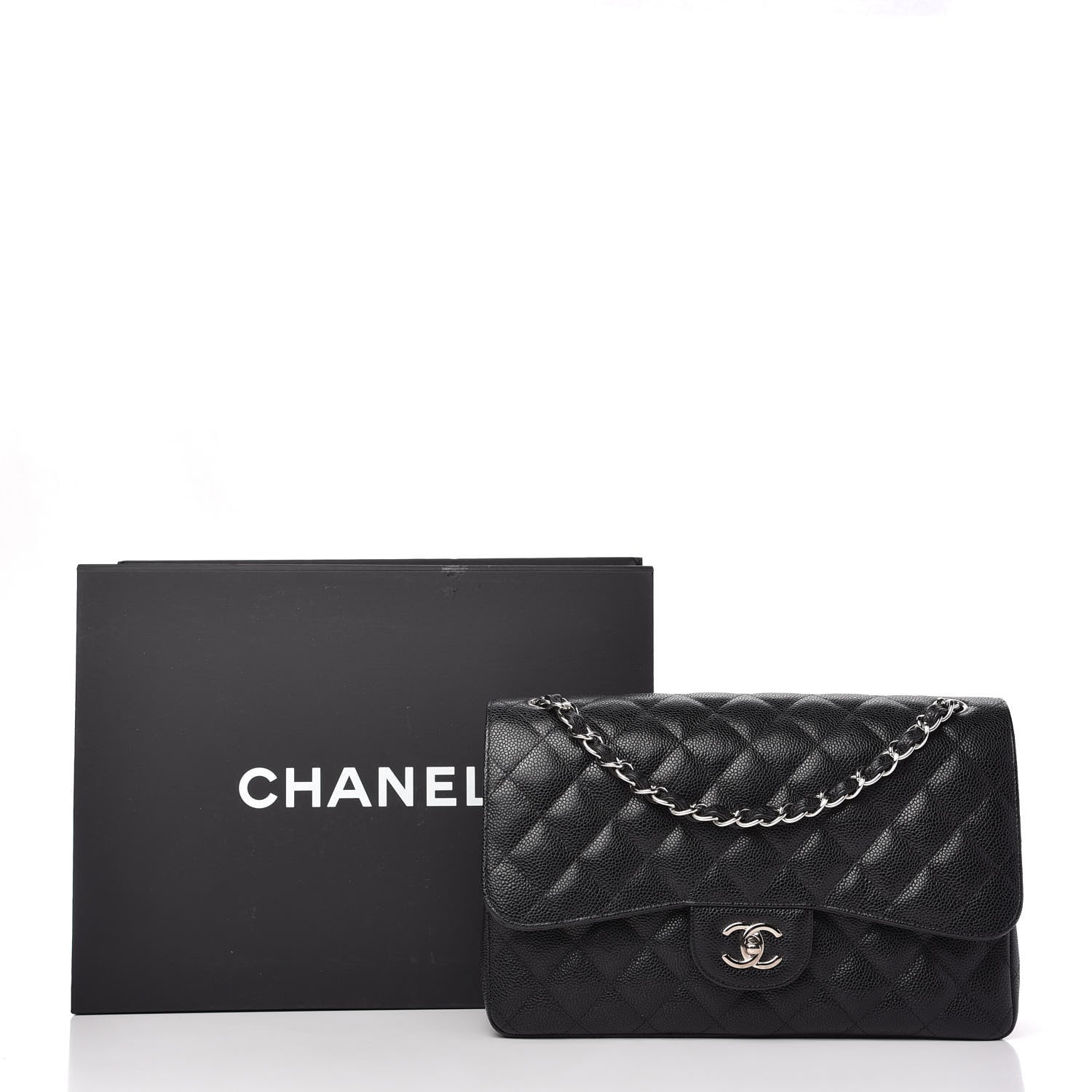 Chanel Caviar Quilted Jumbo Double Flap Black 11 of 11