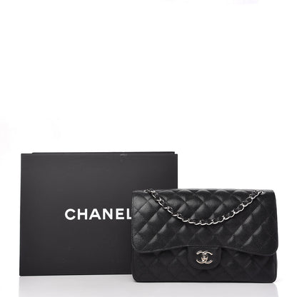 Chanel Caviar Quilted Jumbo Double Flap Black 11 of 11