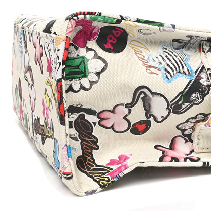 Marc Jacobs Cotton Canvas Sticker Tote Bag White Multicolor 9 of 10