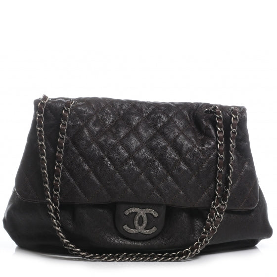 Caviar Maxi Elastic Flap Brown