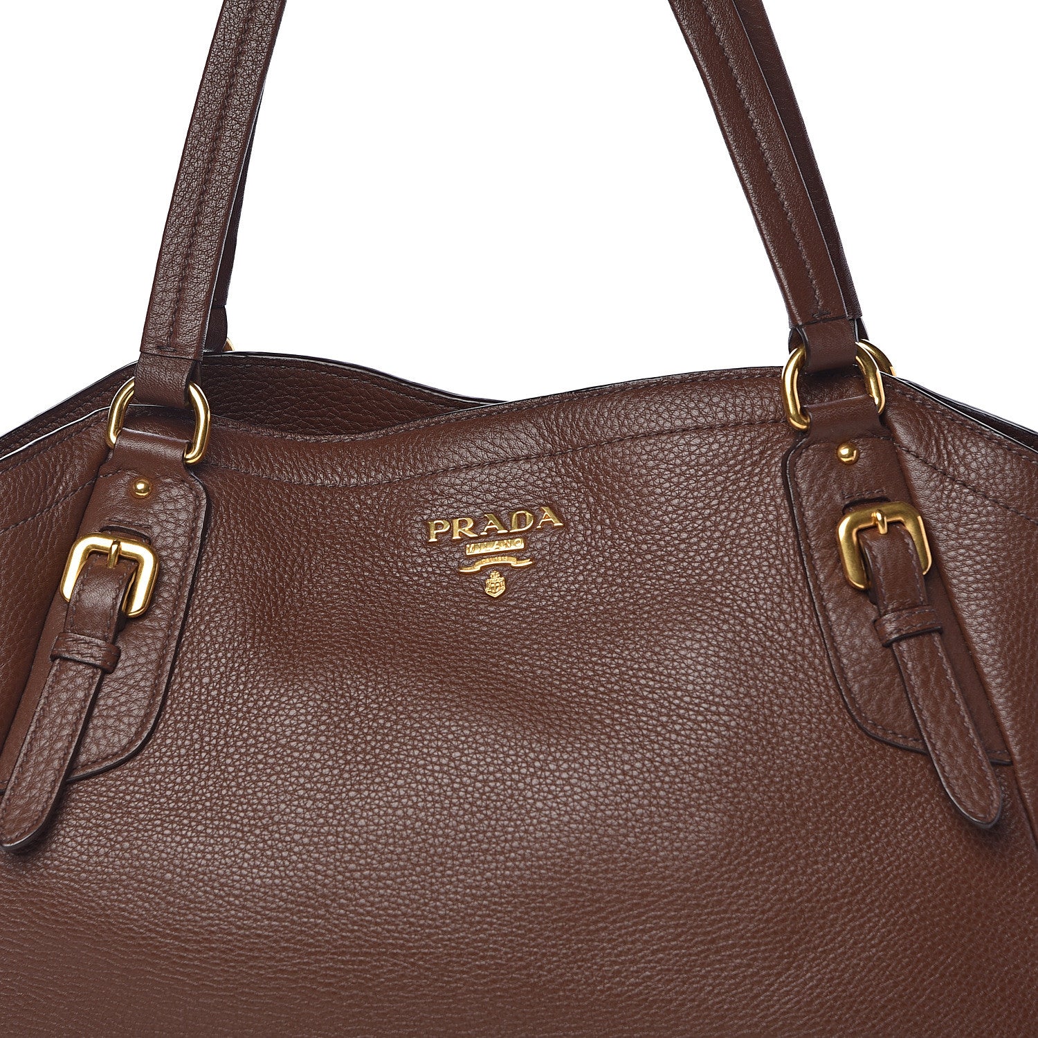 Prada Vitello Daino Shoulder Bag Bruciato 10 of 10