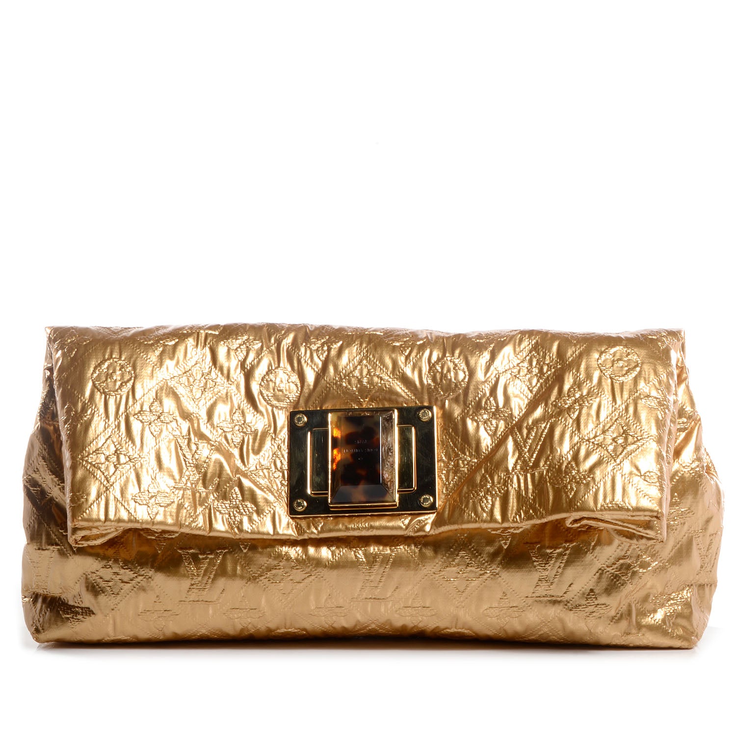 Louis Vuitton Jacquard Quilted Monogram Altair Clutch Gold 1 of 6