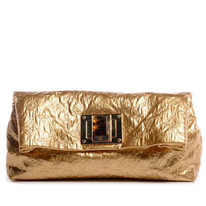 Louis Vuitton Jacquard Quilted Monogram Altair Clutch Gold 1 of 6