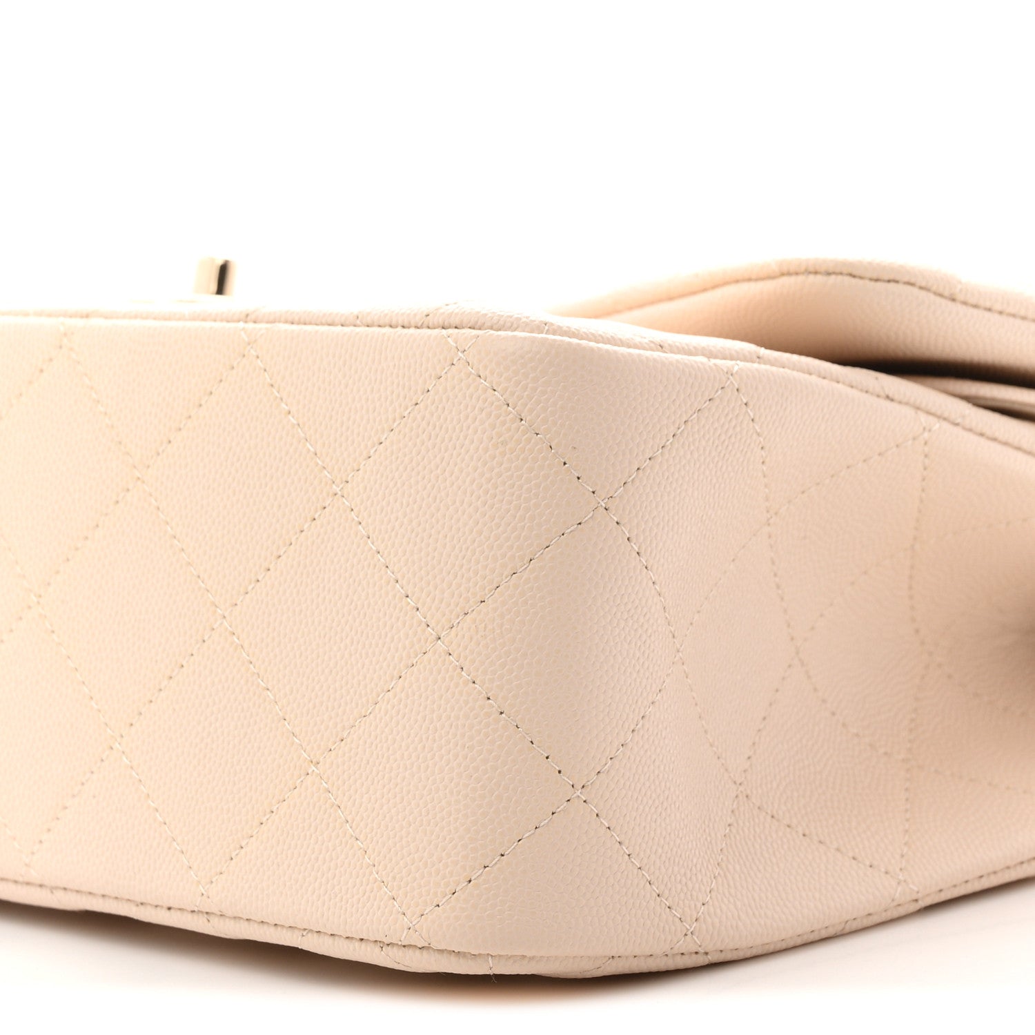 Chanel Caviar Quilted Jumbo Double Flap Light Beige 10 of 10