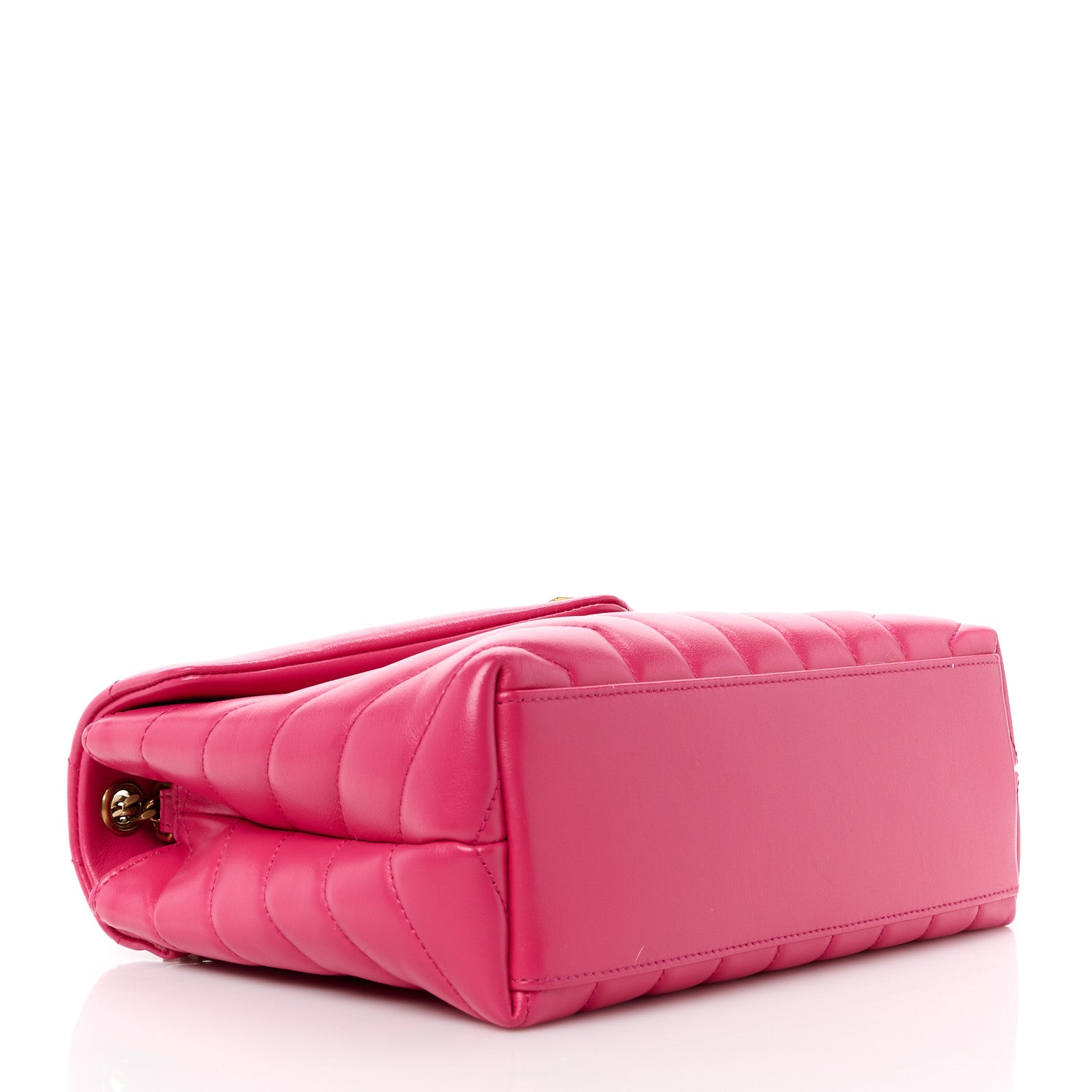 Saint Laurent SAINT LAURENT Calfskin Y Quilted Monogram Small Loulou Chain Satchel Fresh Fuchsia 4 of 11