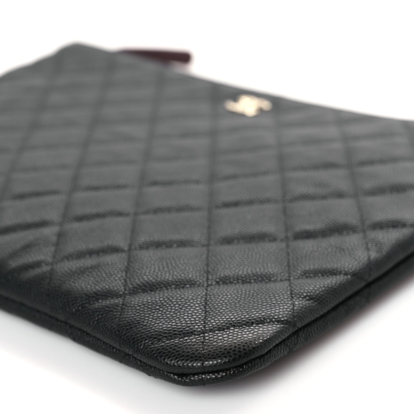 Caviar Quilted Medium Cosmetic Case Black