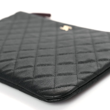 Chanel Caviar Quilted Medium Cosmetic Case Black 9 of 10