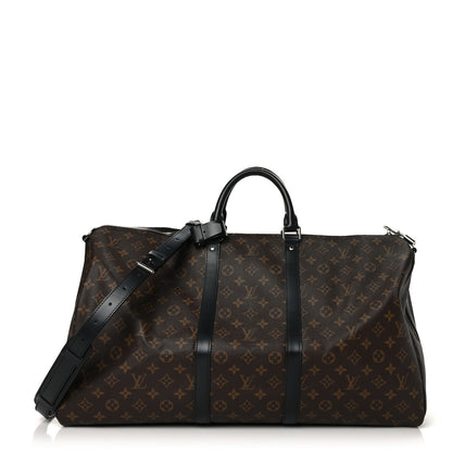 Louis Vuitton Monogram Macassar Keepall Bandouliere 55 1 of 10