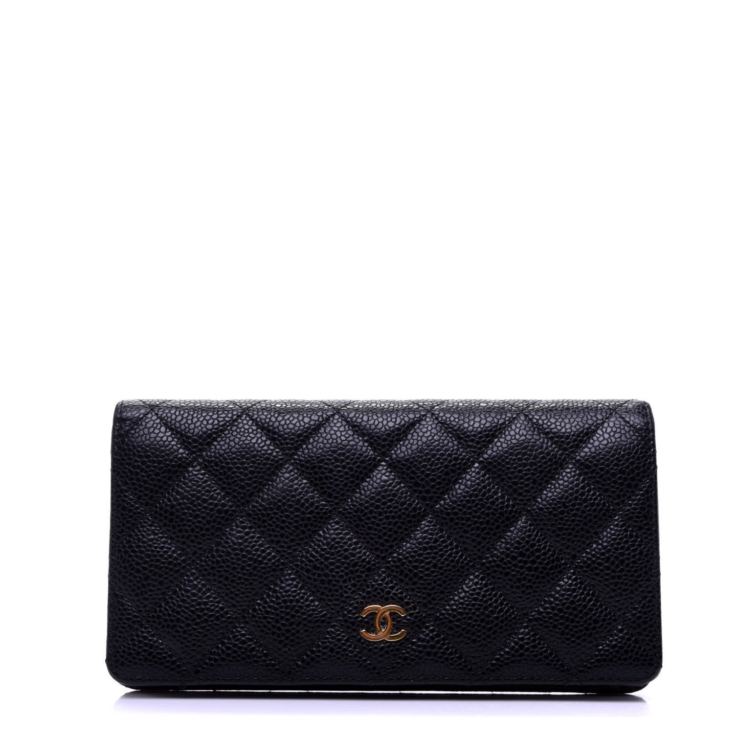Caviar Quilted Yen Wallet Black