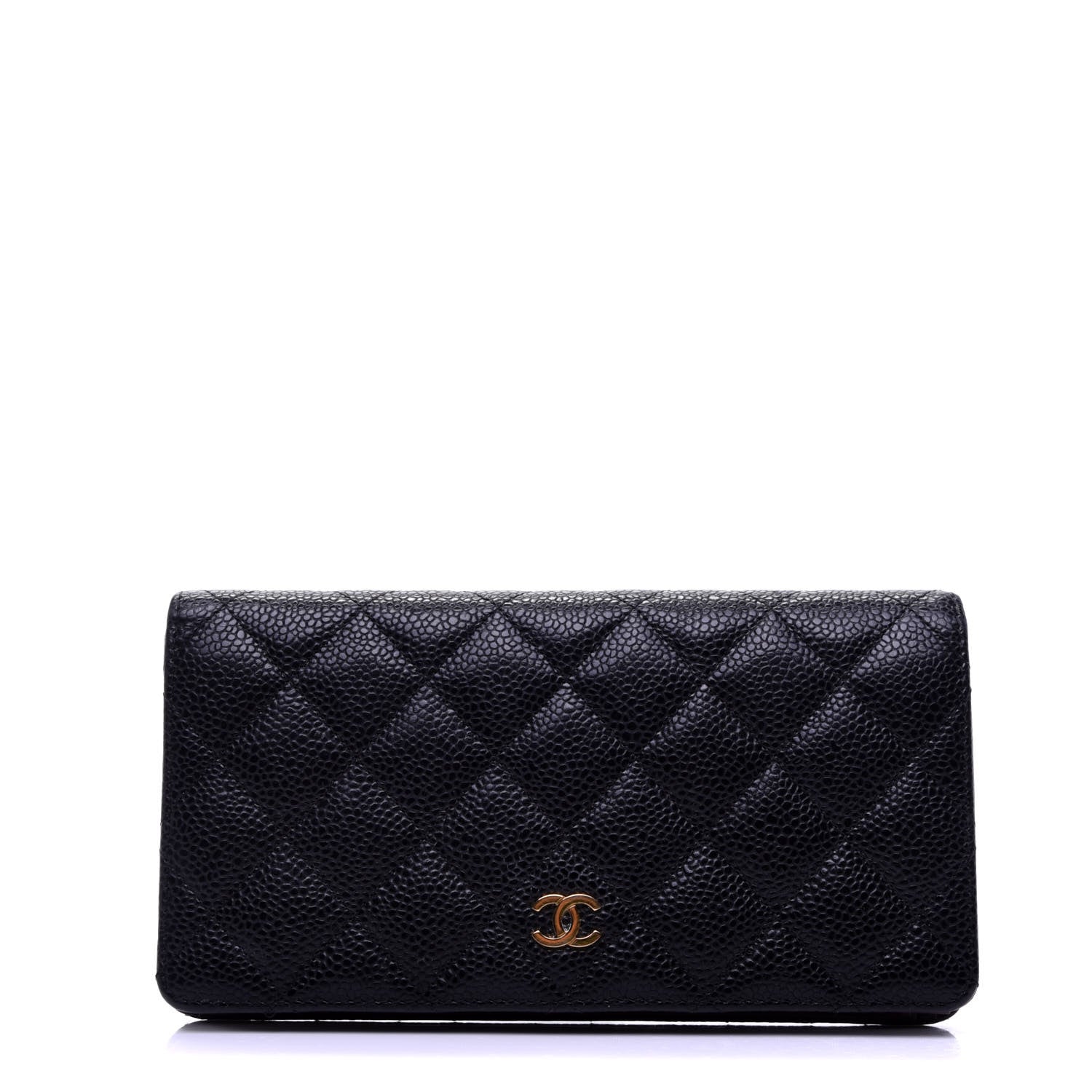 Chanel Caviar Quilted Yen Wallet Black 1 of 9