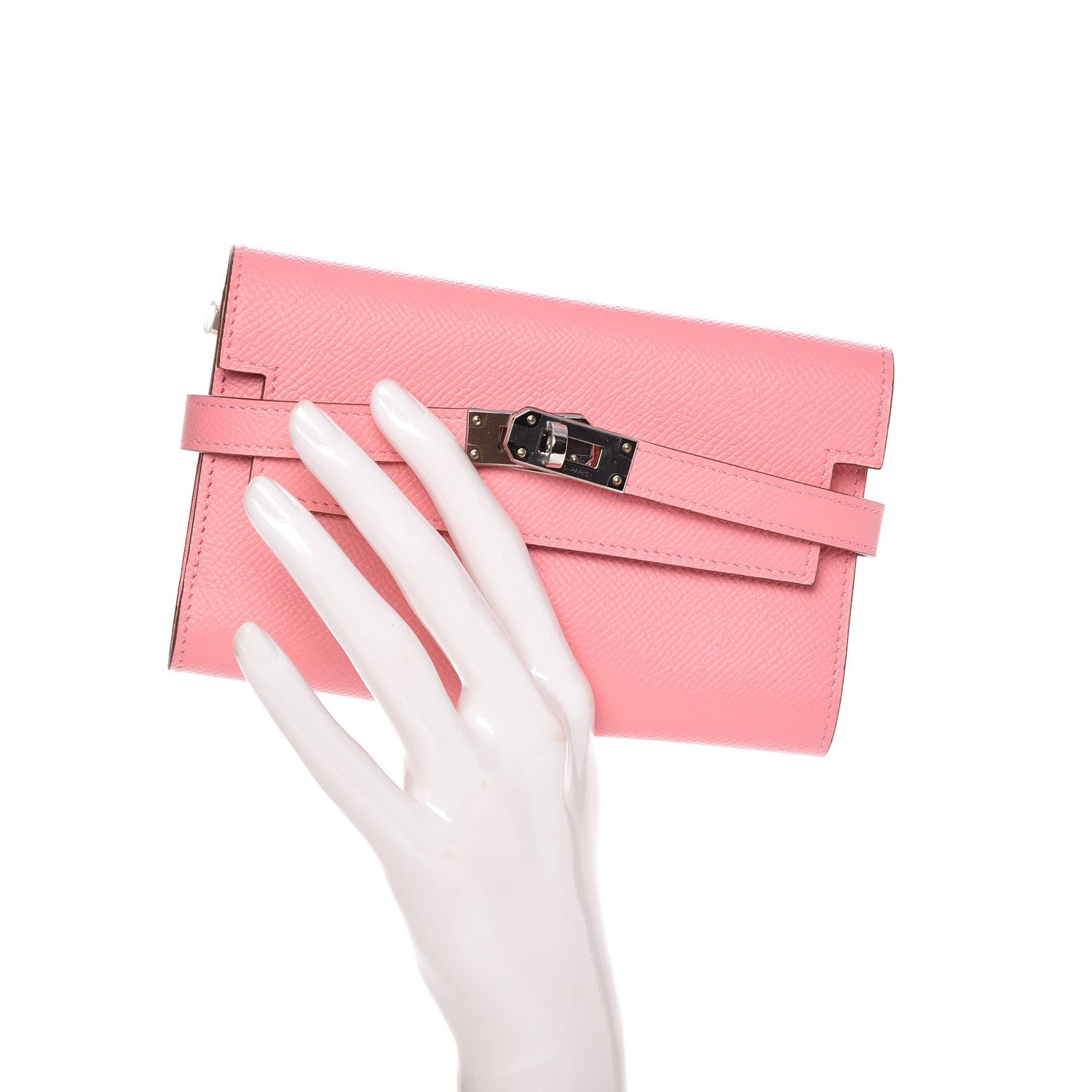 Hermes Epsom Medium Kelly Wallet Rose Confetti 2 of 9