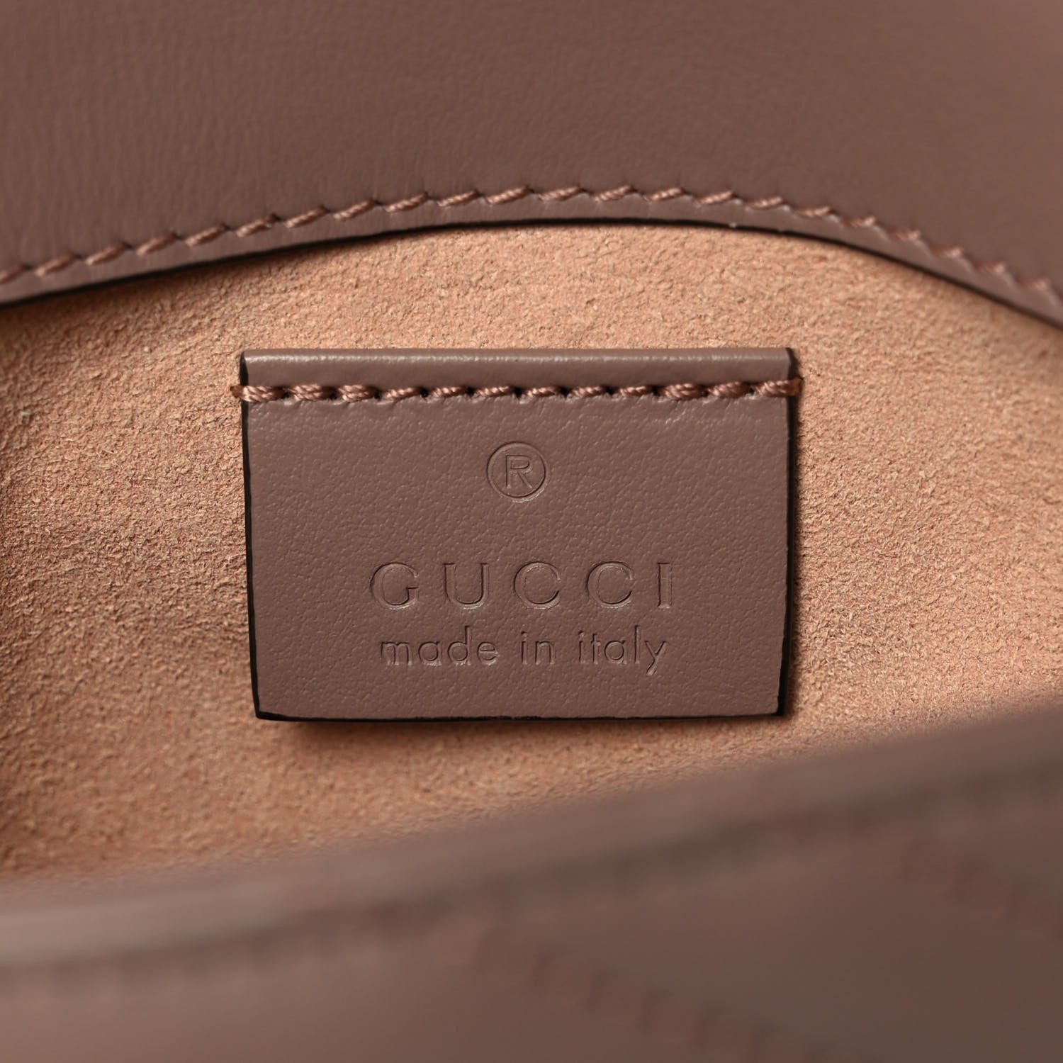 Gucci Calfskin Matelasse Super Mini GG Marmont Shoulder Bag Porcelain Rose 6 of 11