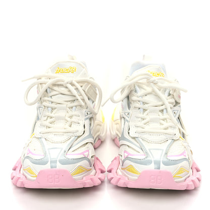 Balenciaga Rubber Mesh Tri-Color Womens Track.2 Open Sneakers 36 Light Yellow Light Pink Light Blue 2 of 9