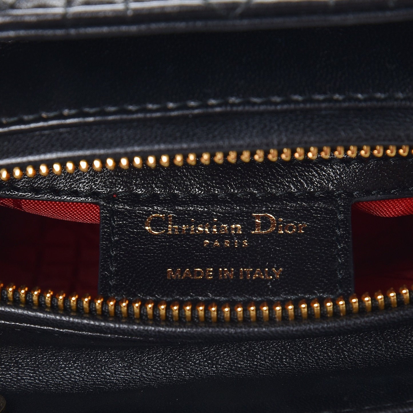 Lambskin Cannage Medium Lady Dior Black