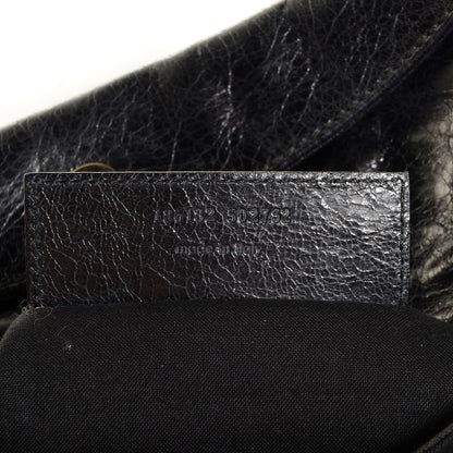 Balenciaga Agneau Giant 21 Gold Hardware Envelope Clutch Black 7 of 10