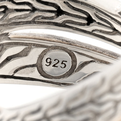 John Hardy Sterling Silver Black Sapphire Black Spinel Twist Statement Ring 59 8.75 5 of 5