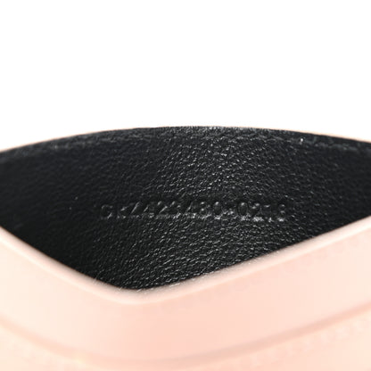 Saint Laurent Calfskin Monogram Credit Card Case Pale Pink 7 of 8