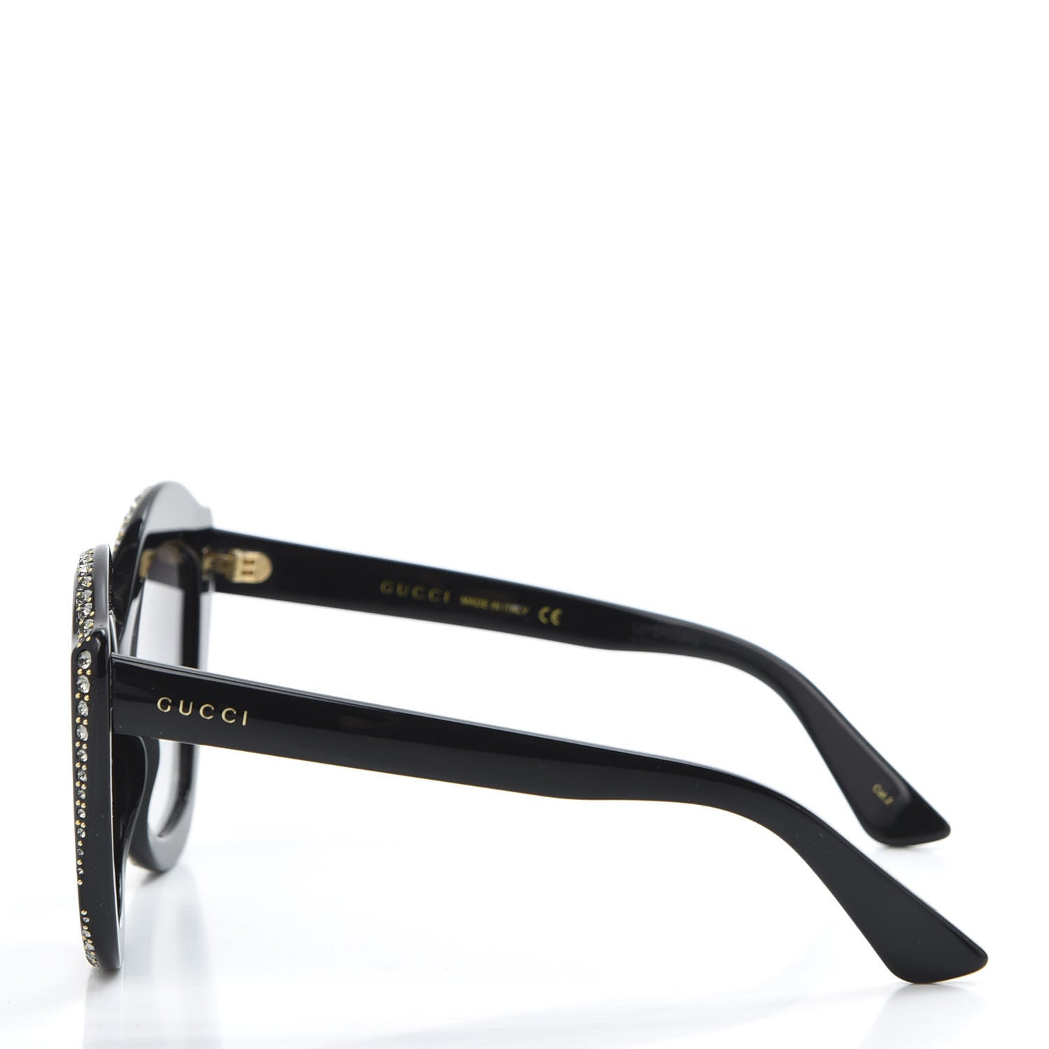 Gucci Crystal Cat Eye GG0118S Sunglasses Black 3 of 8