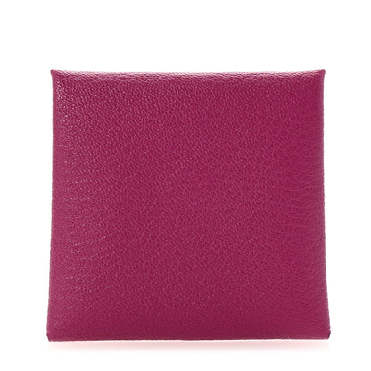 Hermes Chevre Mysore Bastia Coin Purse Rose Pourpre 1 of 8
