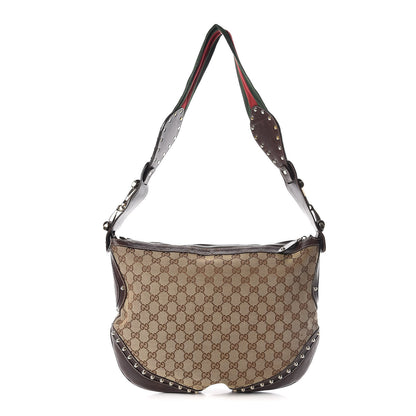 Gucci Monogram Pelham Studded Shoulder Bag Brown 1 of 19