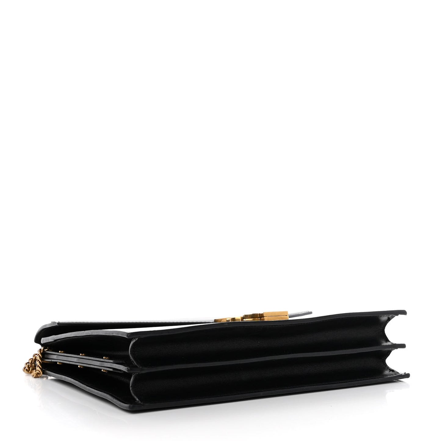 Smooth Calfskin Monogram Cassandra Clasp Bag Black Rouge Legion