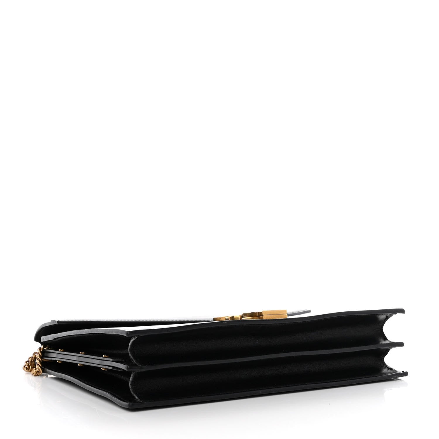 Saint Laurent Smooth Calfskin Monogram Cassandra Clasp Bag Black Rouge Legion 4 of 17