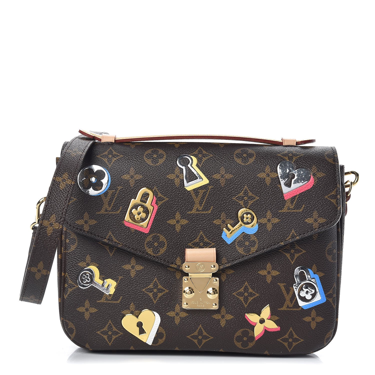 Louis Vuitton Monogram Love Lock Pochette Metis 1 of 9