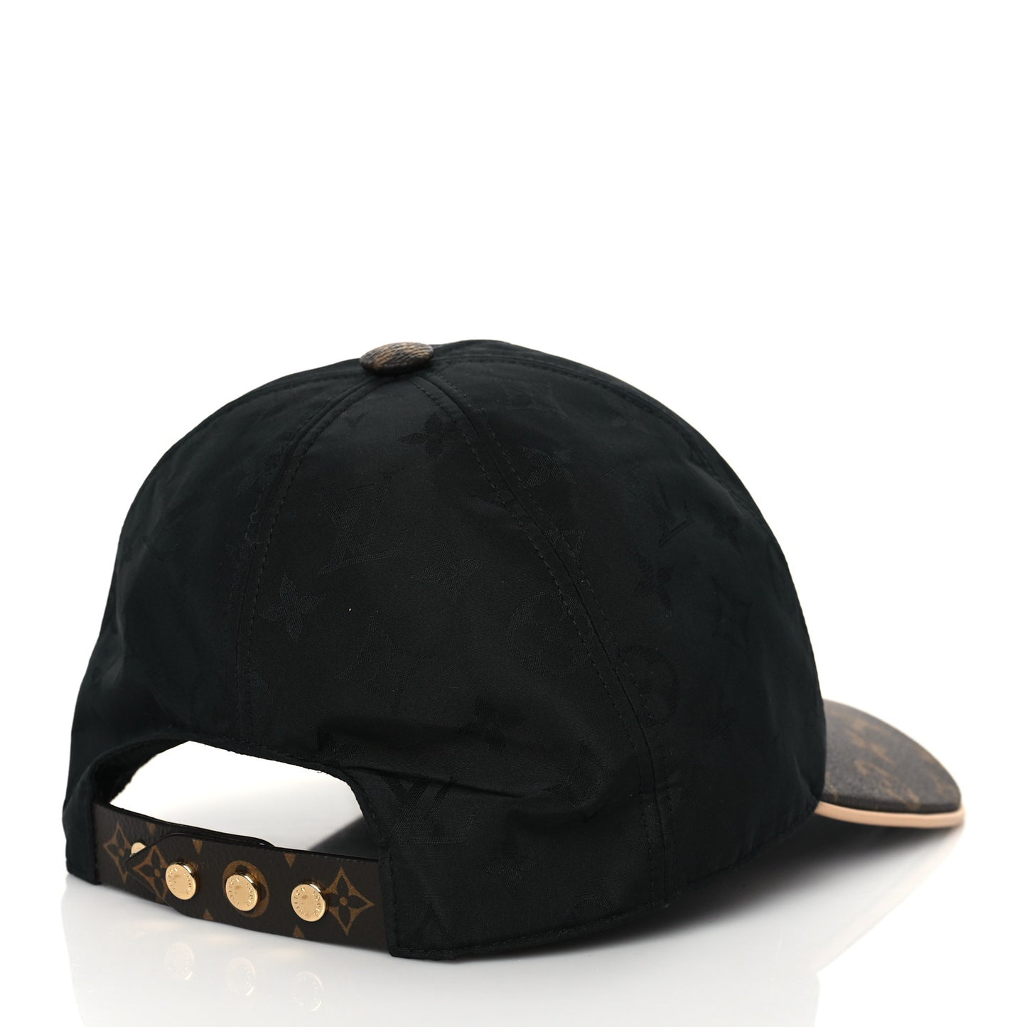 Polyester Silk Monogram LV Get Ready Cap M Black