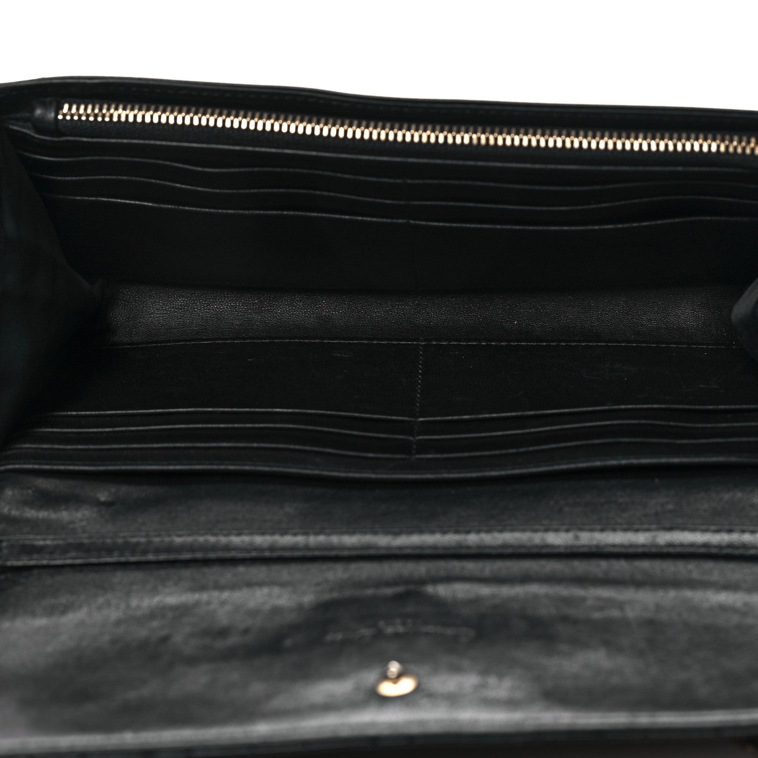 Christian Dior Patent Lambskin Cannage Lady Dior Rendezvous Wallet On Chain Black 5 of 11